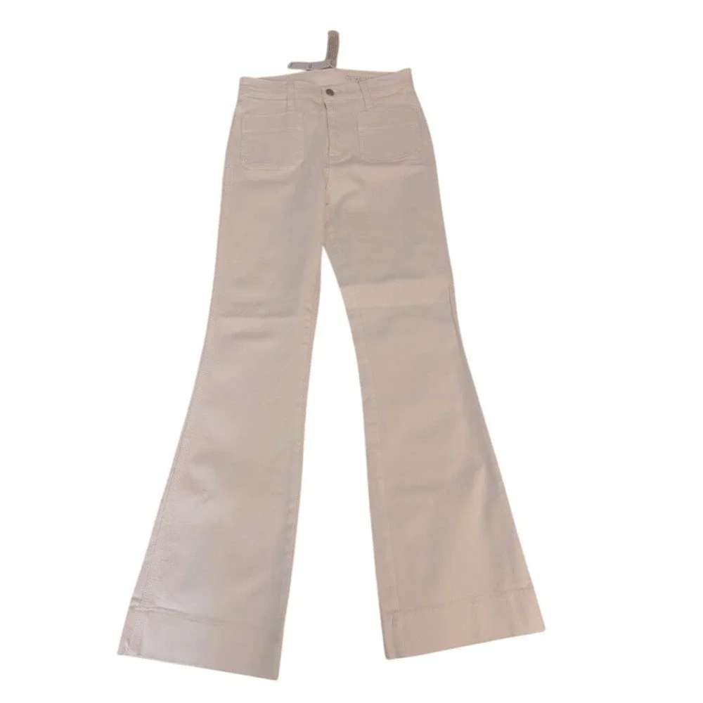 Outerknown S.E.A. Jeans Paramour Flare White‎ Denim Women's Size 27 NWT Organic